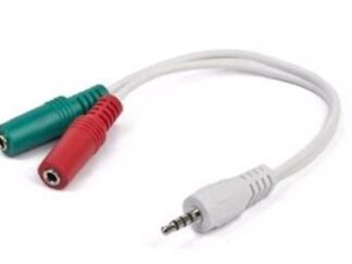 Cable audio Gembird Adapter Jack 3,5mm (4 pin) na 2x3,5mm M/F, 20cm, audio