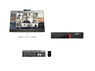 PC set Lenovo ThinkCentre M920q Tiny + Monitor HP E24m G4 USB-C Conferencing Monitor 23,8"