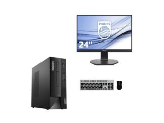 PC set Lenovo ThinkCentre Neo 50s Gen 4 with Keyboard (US-JAP) and Mouse BOXED + Monitor Philips Brilliance 241B7Q